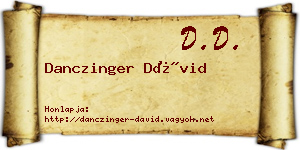 Danczinger Dávid névjegykártya